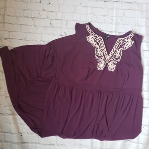 NWOT East 5th 3x Purple Maxi Dress